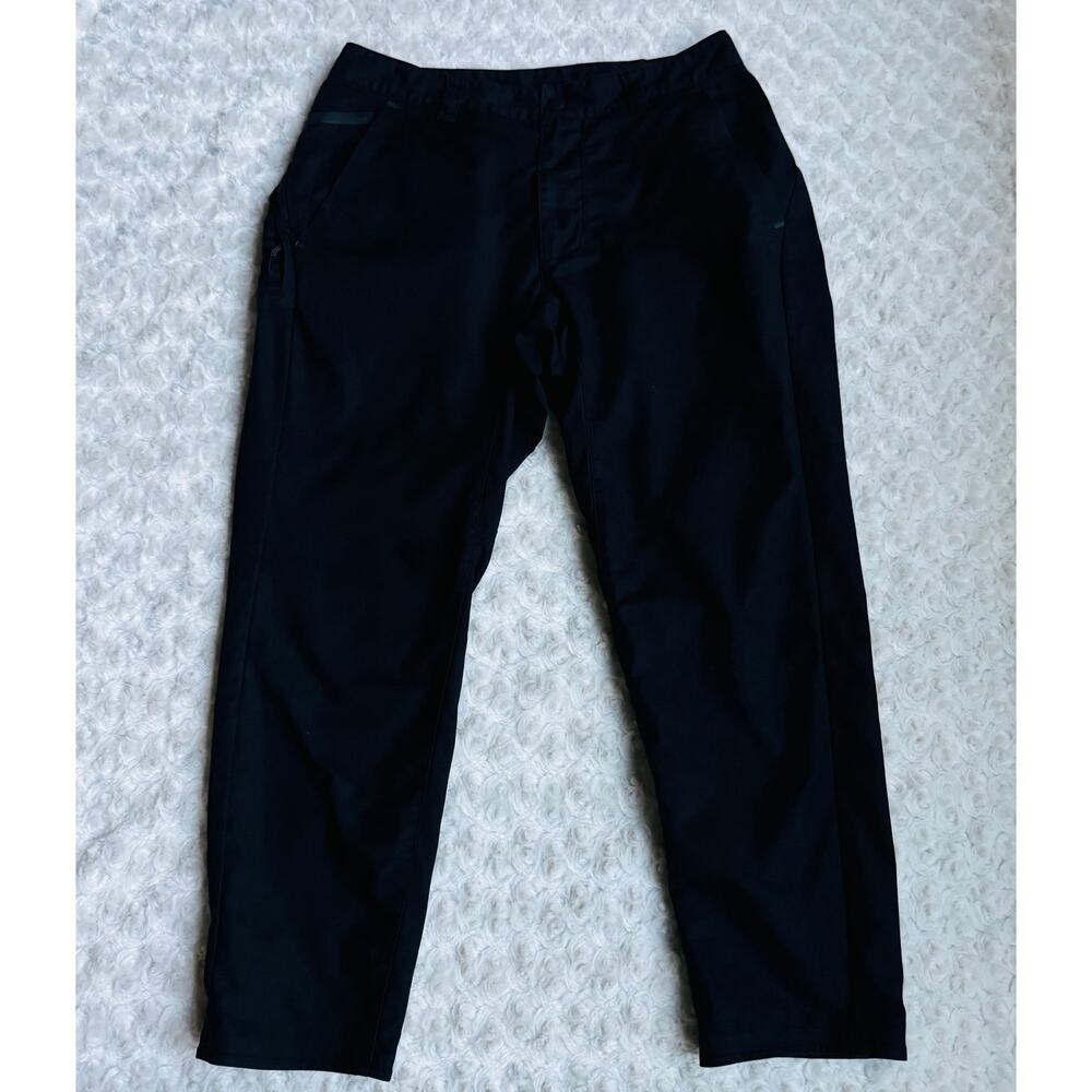 Nike Sportswear NSW Woven Bonded Pants Mens M Black Cropped Stretch 876972-010